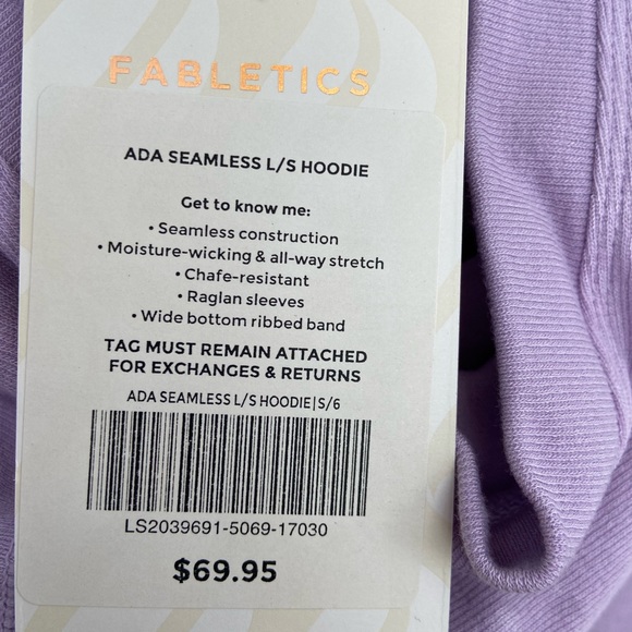 Lilac Crop Top Athletic Hoodie - Picture 5 of 7